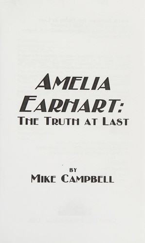 Cover for Amelia Earhart