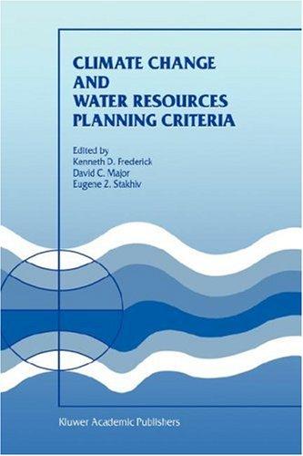 Cover for Climate change and water resources planning criteria