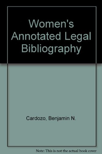 Cover for Women's Annotated Legal Bibliography