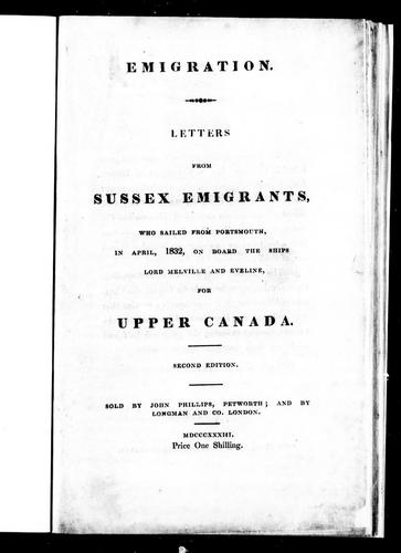 Cover for Emigration
