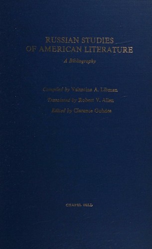 Cover for Russian studies of American literature
