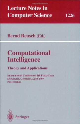 Cover for Computational Intelligence. Theory and Applications