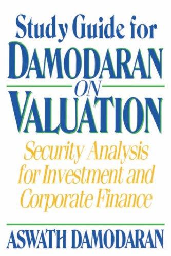 Cover for Damodaran on Valuation, Study Guide