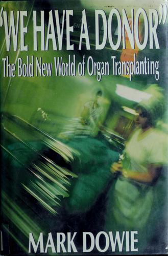 Cover for We have a donor