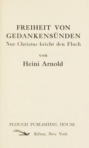 Cover for Freiheit von Gedankensünden