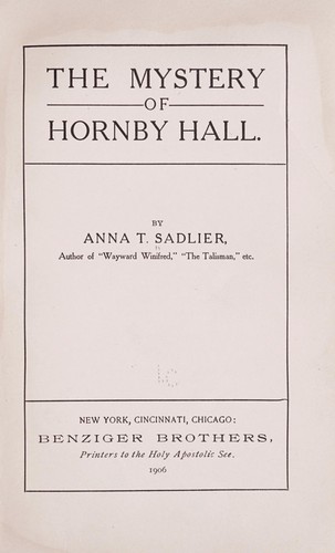 Cover for The mystery of Hornby hall
