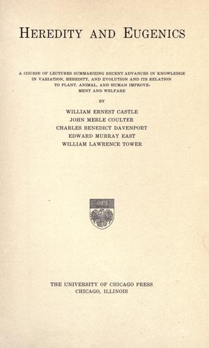 Cover for Heredity and eugenics