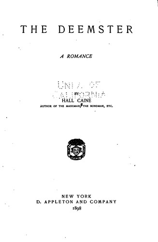 Cover for The Deemster: A Romance