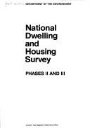 Cover for National dwelling and housing survey, phases II and III