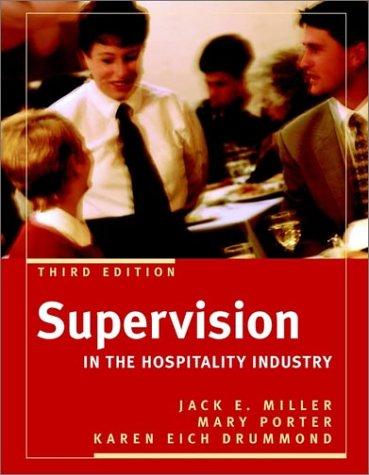 Cover for Supervision in the Hospitality Industry