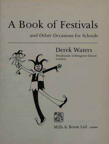 Cover for A book of festivals
