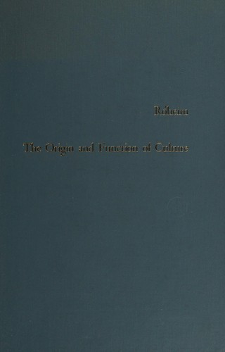 Cover for The origin and function of culture.
