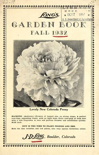 Cover for Long's garden book
