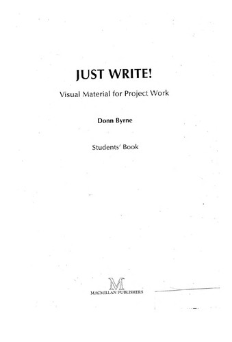 Cover for Just write!