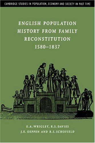 Cover for English population history from family reconstitution, 1580-1837