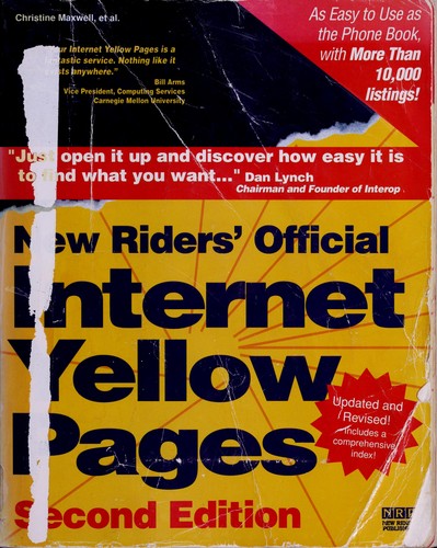 Cover for New Riders' official Internet yellow pages