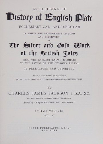 Cover for Illustrated History of English Plate