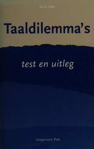 Cover for Taaldilemma's