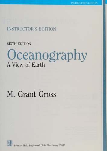Cover for Oceanography, a view of earth
