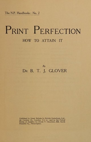 Cover for Print perfection