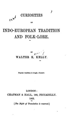 Cover for Curiosities of Indo-European tradition and folk-lore