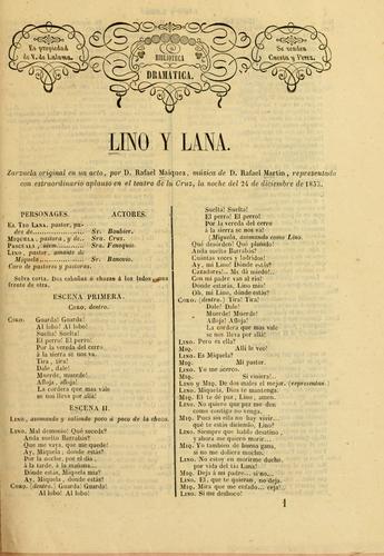 Cover for Lino y lana