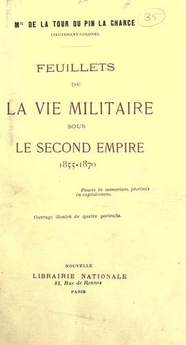 Cover for Feuillets de la vie militaire sous le second empire, 1855-1870