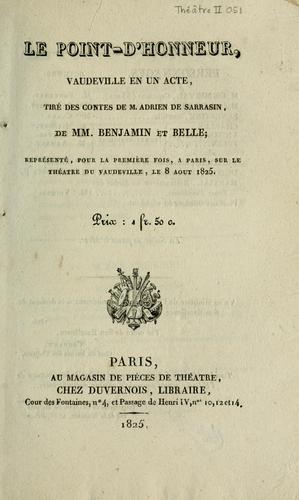 Cover for Le point-d'honneur