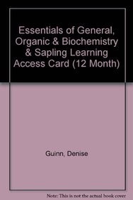 Cover for Essentials of General, Organic & Biochemistry & Sapling Learning Access Card