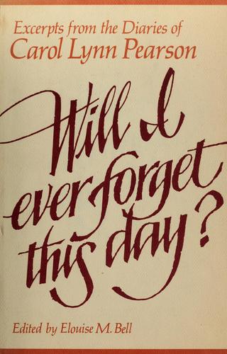 Cover for Will I ever forget this day?