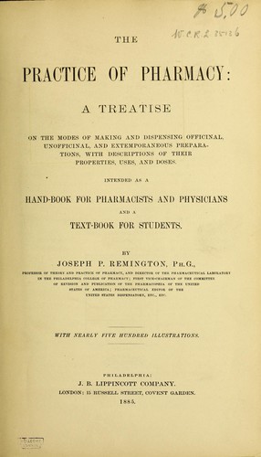 Cover for The practice of pharmacy