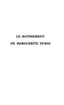 Cover for Le ravissement de Marguerite Duras