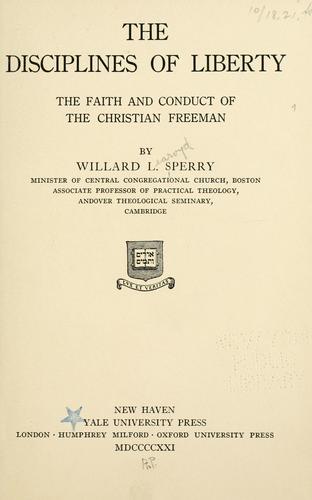 Cover for The disciplines of liberty