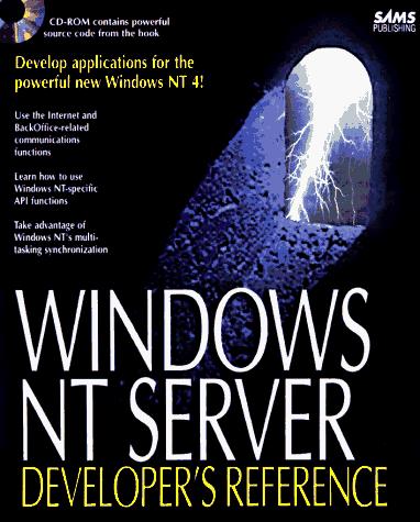 Cover for Windows Nt Server Developer's Reference