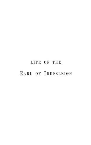 Cover for Life, letters, and diaries of Sir Stafford Northcote, First Earl of Iddesleigh