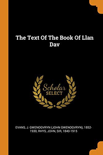 Cover for The Text of the Book of Llan Dav