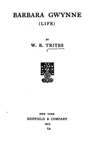 Cover for Barbara Gwynne