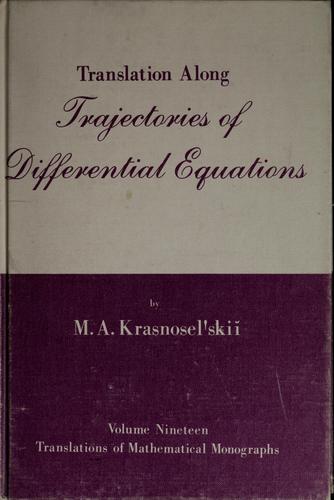 Cover for The operator of translation along the trajectories of differential equations