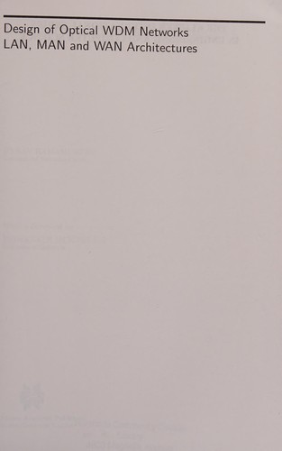 Cover for Design of optical WDM networks