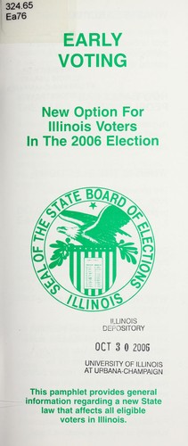 Cover for Early voting