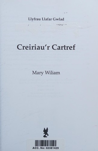 Cover for Creiriau'R Cartref