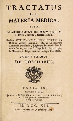 Cover for Tractatus de materia medica, sive de medicamentorum simplicium historia, virtute, delectu & usu