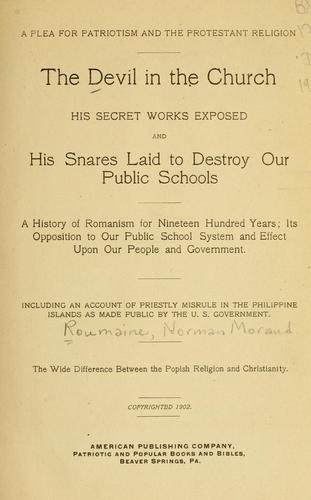 Cover for The devil in the church