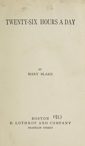 Cover for Twenty-six hours a day