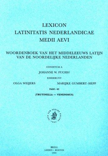 Cover for Lexicon Latinitatis Nederlandicae Medii Aevi; Fasc. 62