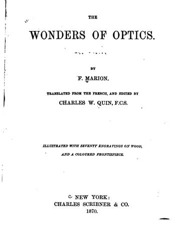 Cover for The Wonders of Optics