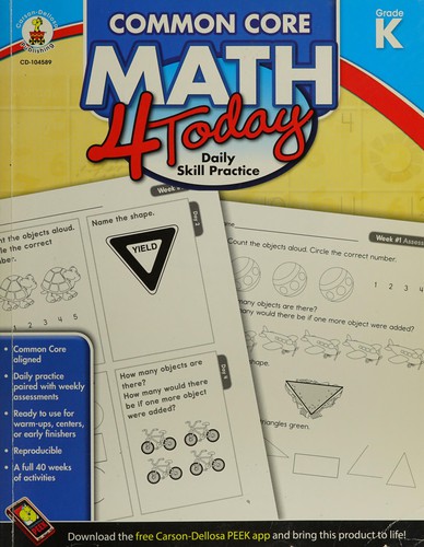 Cover for Common core math 4 today