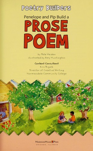 Cover for Penelope and Pip build a prose poem