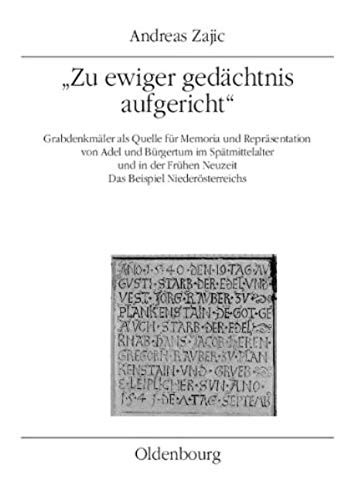 Cover for "Zu ewiger gedächtnis aufgericht"