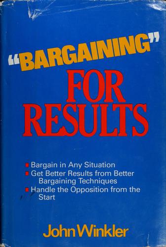 Cover for Bargaining for results